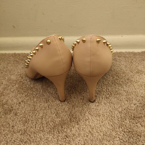 Kardashian Tawnya Spiked Heels Womens 10 Blush Pink Point Toe Pumps Size 7 - Picture 3 of 5